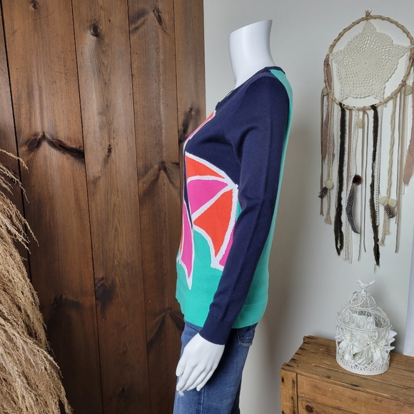 NWT Crown & Ivory Abstract Umbrella Knit Sweater - Picture 3 of 12